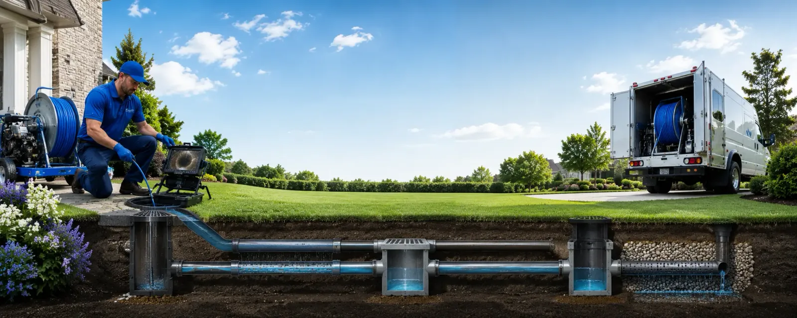 Outdoor drain cleaning information for Pitman, PA